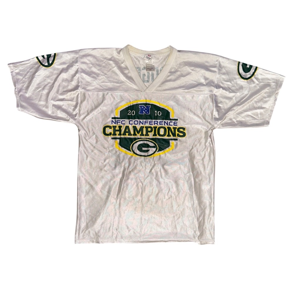 NFL Team Apparel Green Bay Packers Aaron Rodgers 12 NFC Champions Jersey Medium